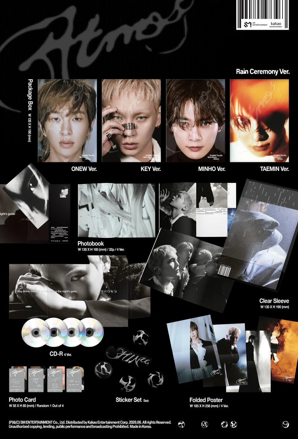 SHINEE 'ATMOS' 6TH MINI ALBUM RAIN CEREMONY VER.