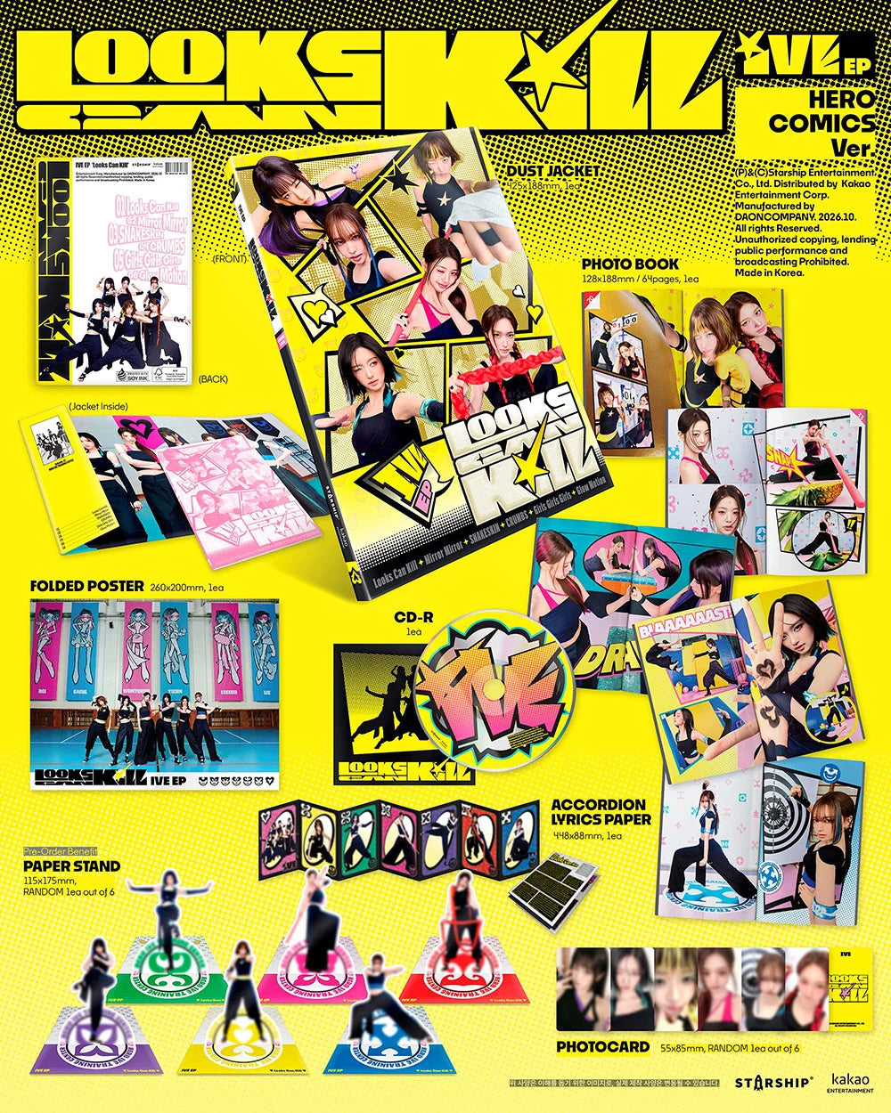 <b>[PRE-ORDER]</b> IVE 'LOOKS CAN KILL' 5TH MINI ALBUM HERO COMICS VER.