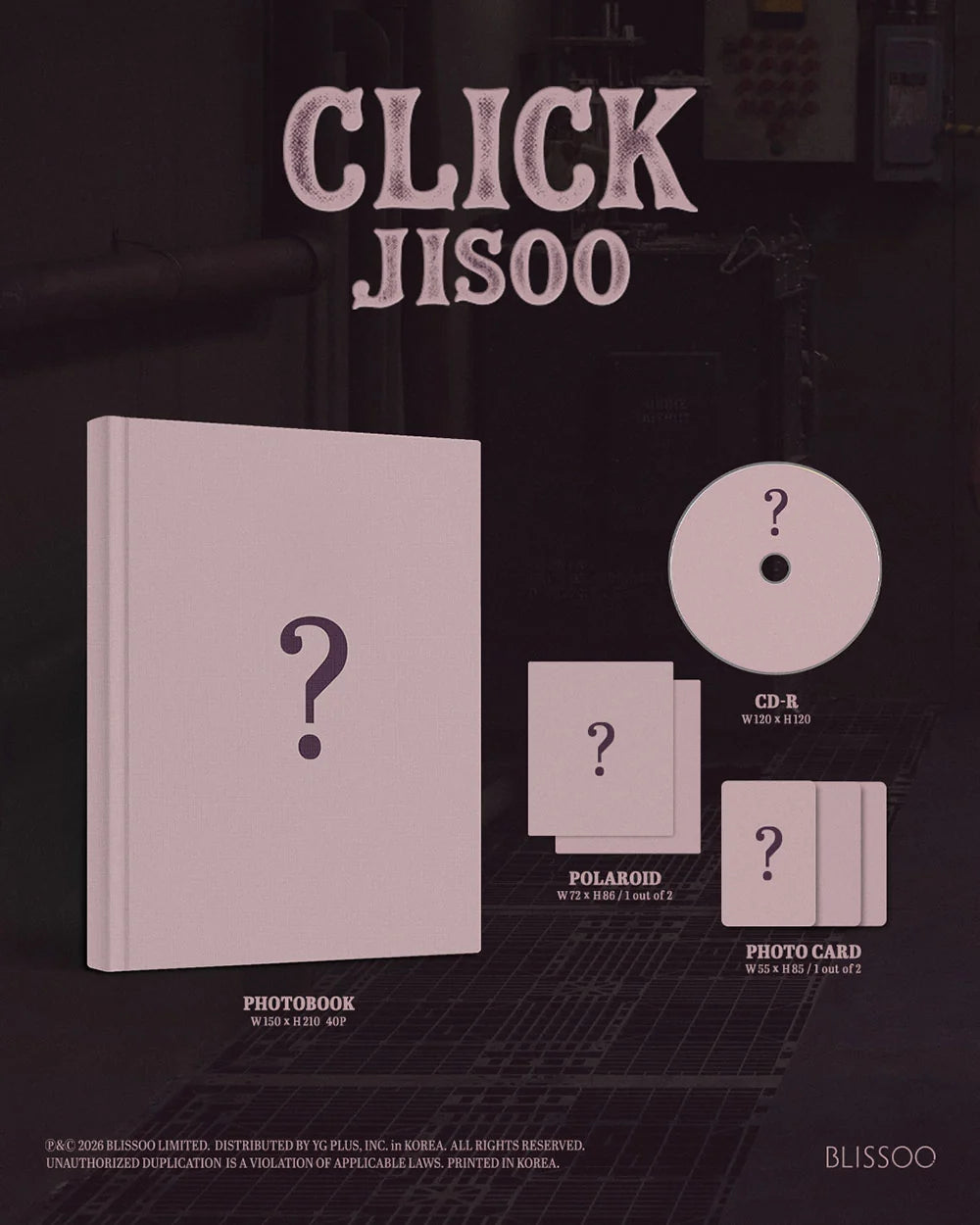 <b>[PRE-ORDER]</b> JISOO 'CLICK' SINGLE ALBUM PHOTOBOOK VER.
