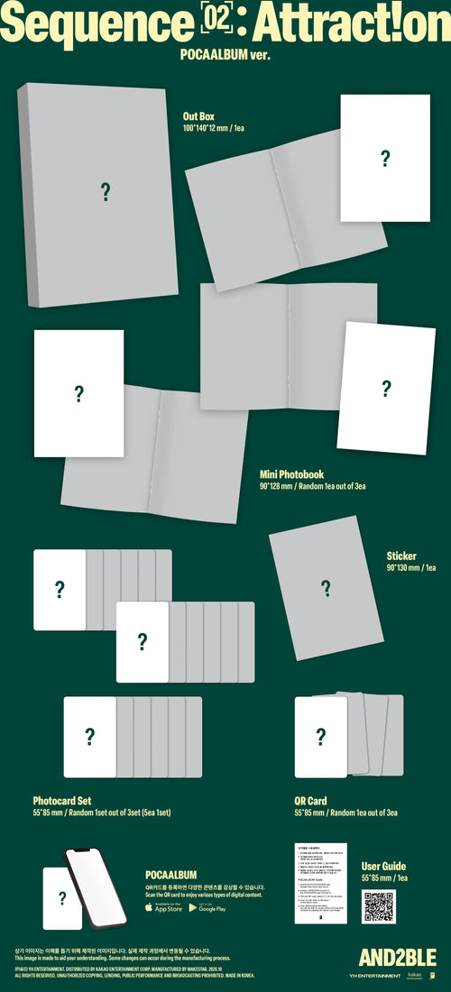 <b>[PRE-ORDER]</b> AND2BLE 'SEQUENCE 02: ATTRACTION' 2ND MINI ALBUM (POCAALBUM VER.)