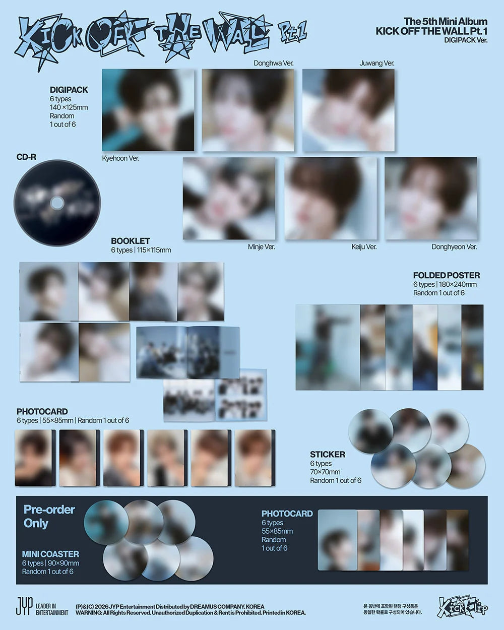 <b>[PRE-ORDER]</b> KICKFLIP 'KICK OFF THE WALL PT.1' 5TH MINI ALBUM DIGIPACK VER.