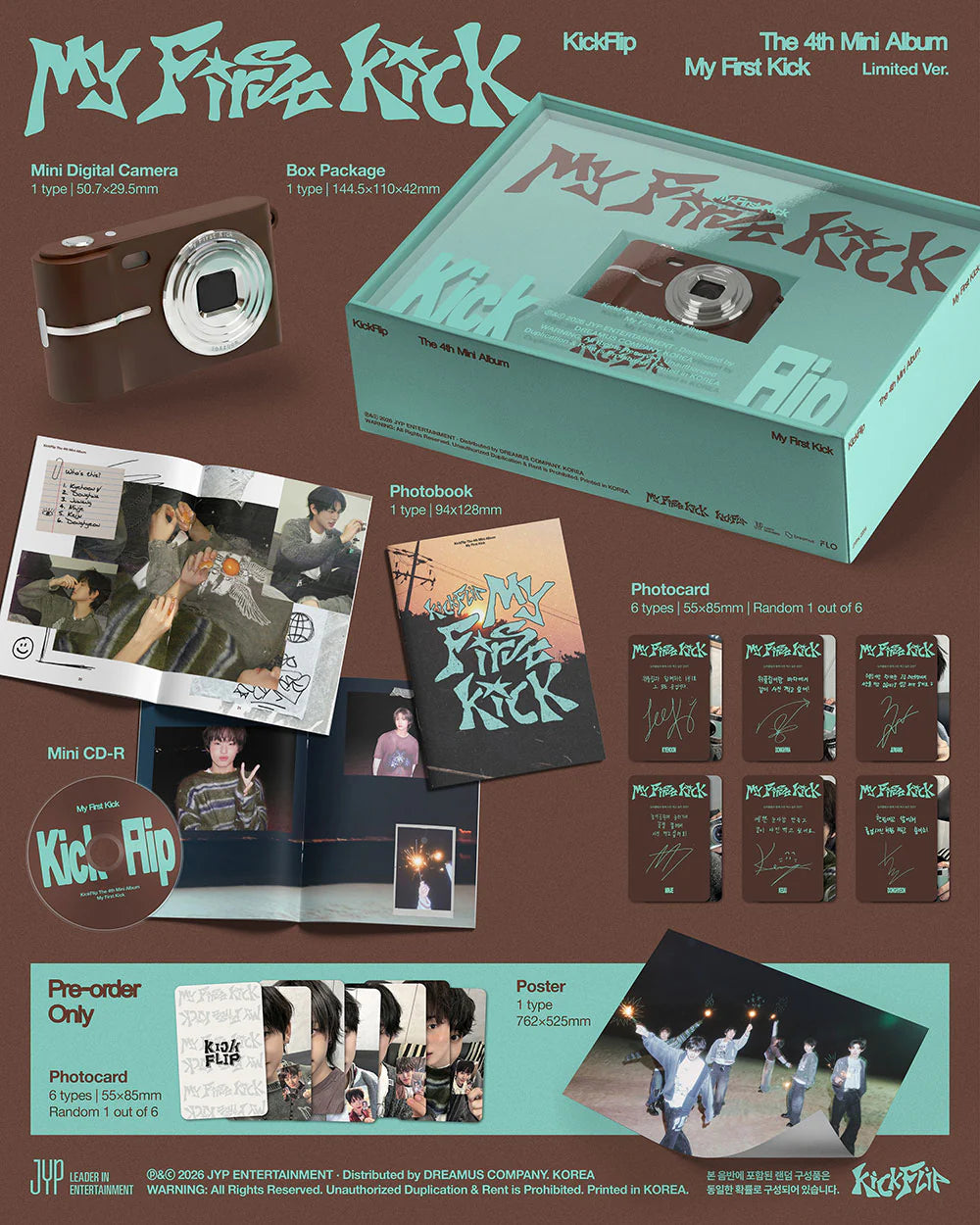 KICKFLIP 'MY FIRST KICK' 4TH MINI ALBUM LIMITED VER.