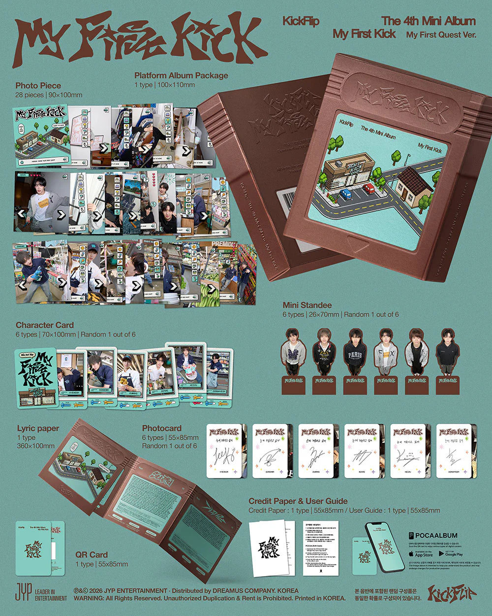 KICKFLIP 'MY FIRST KICK' 4TH MINI ALBUM MY FIRST QUEST VER.