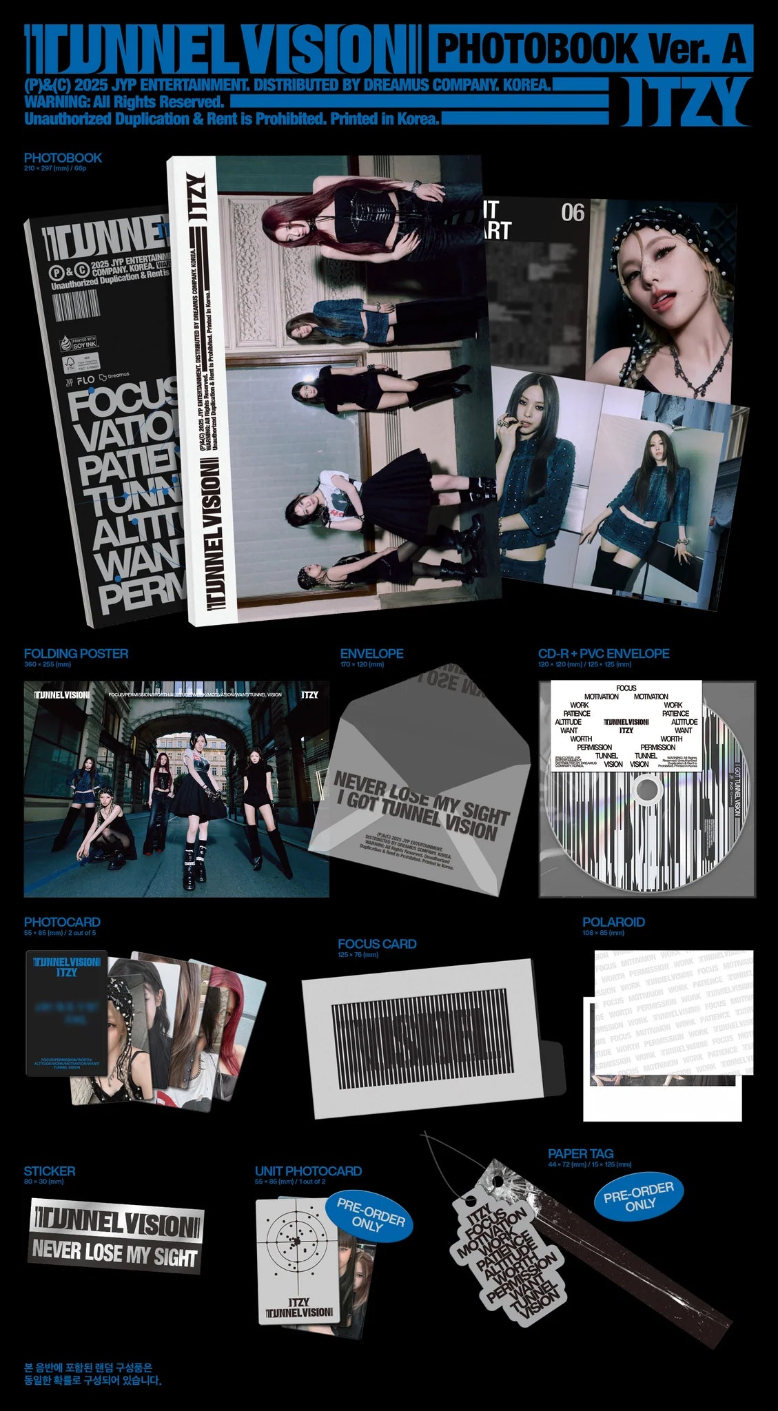 ITZY 'TUNNEL VISION' 11TH MINI ALBUM PHOTOBOOK VER.