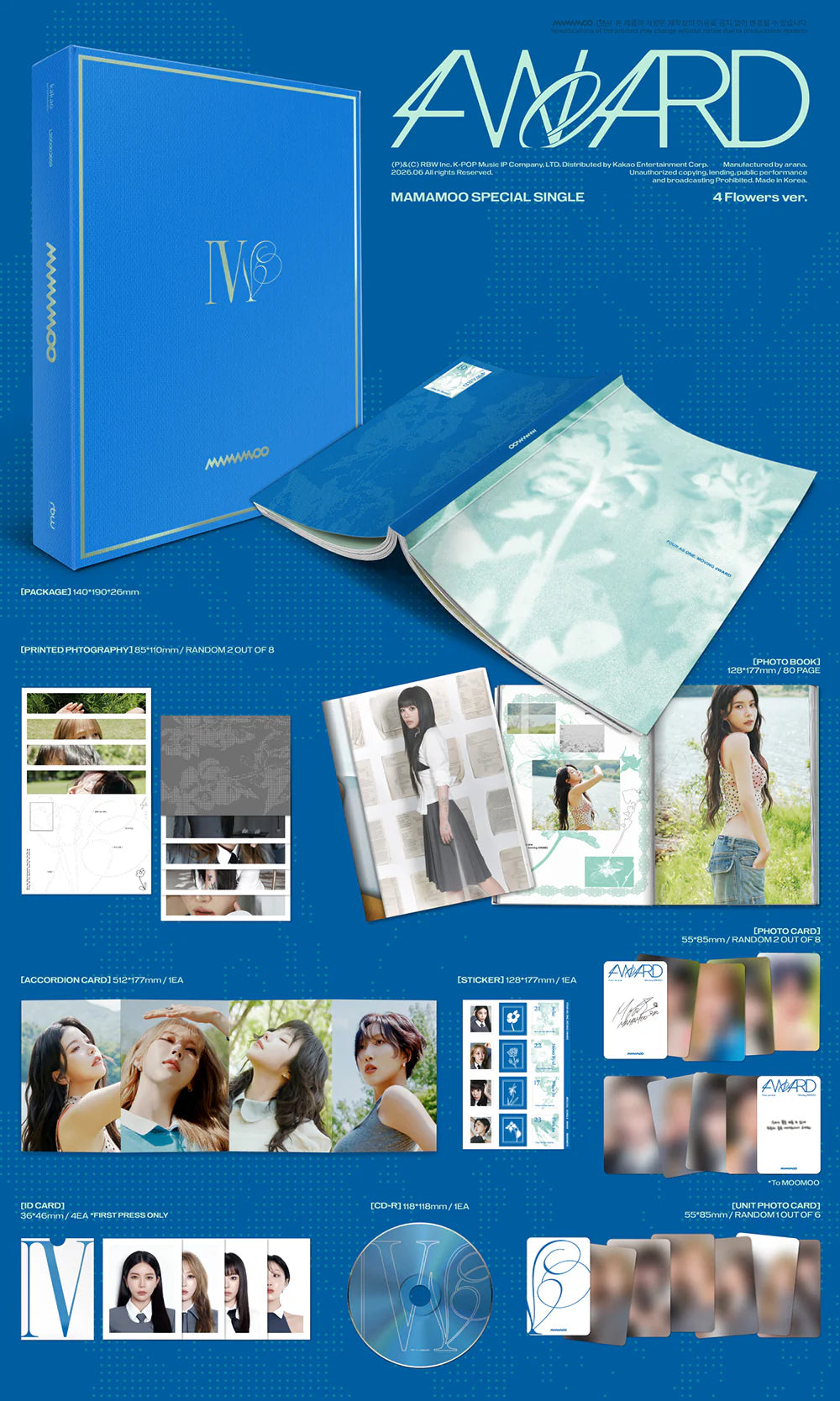 MAMAMOO '4WARD' SPECIAL SINGLE 4 FLOWERS VER.