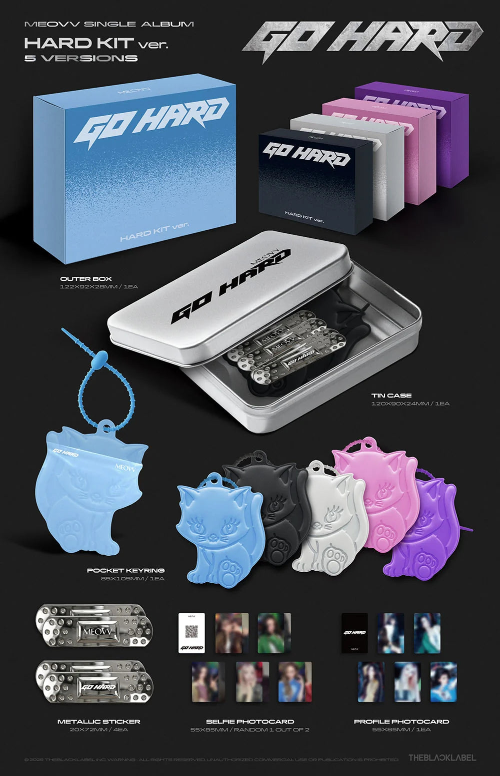 <b>[PRE-ORDER]</b> MEOVV 'GO HARD' 3RD SINGLE ALBUM HARD KIT VER. [RANDOM]