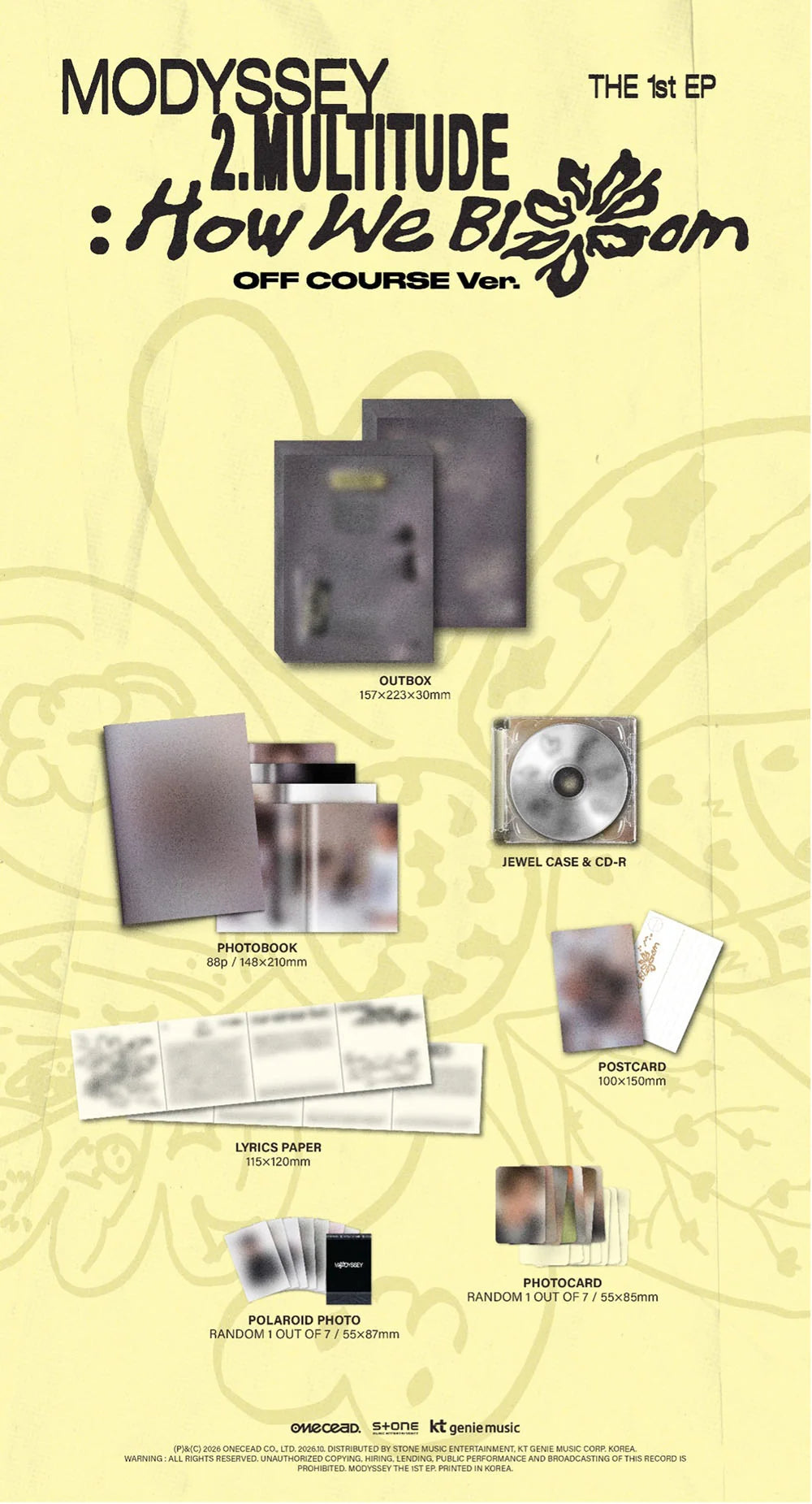 <b>[PRE-ORDER]</b> MODYSSEY '2.MULTITUDE HOW WE BLOOM' 1ST MINI ALBUM OFF COURSE VER.