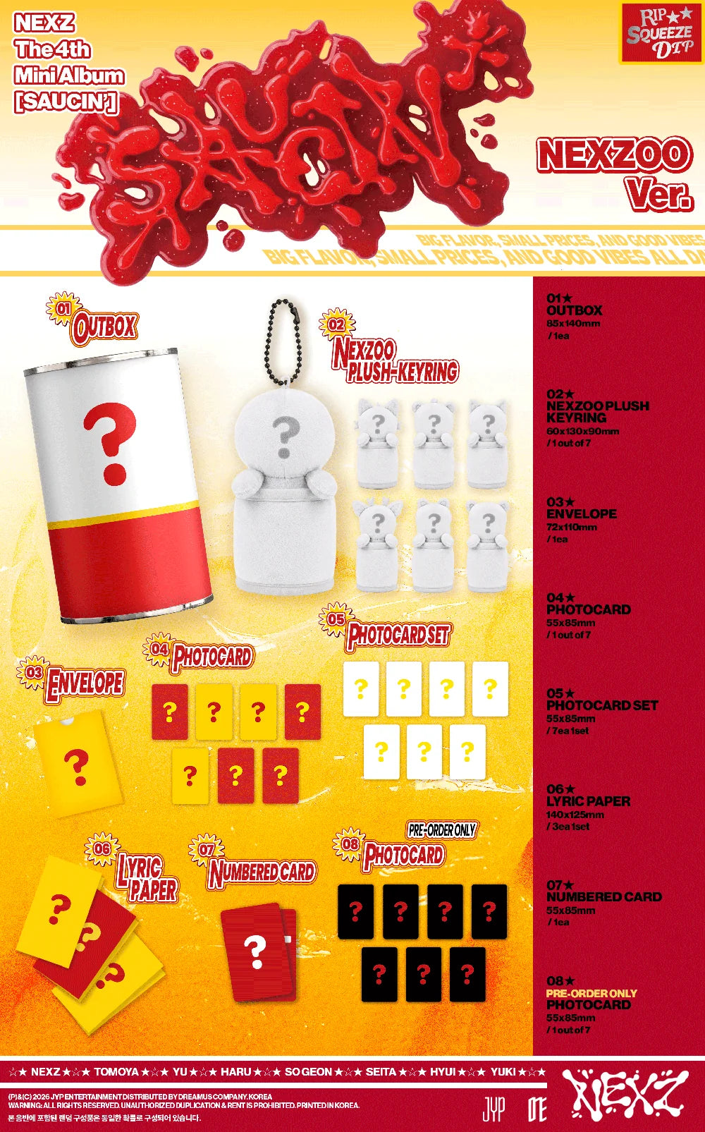 <b>[PRE-ORDER]</b> NEXZ 'SAUCIN'' 4TH MINI ALBUM NEXZOO VER.