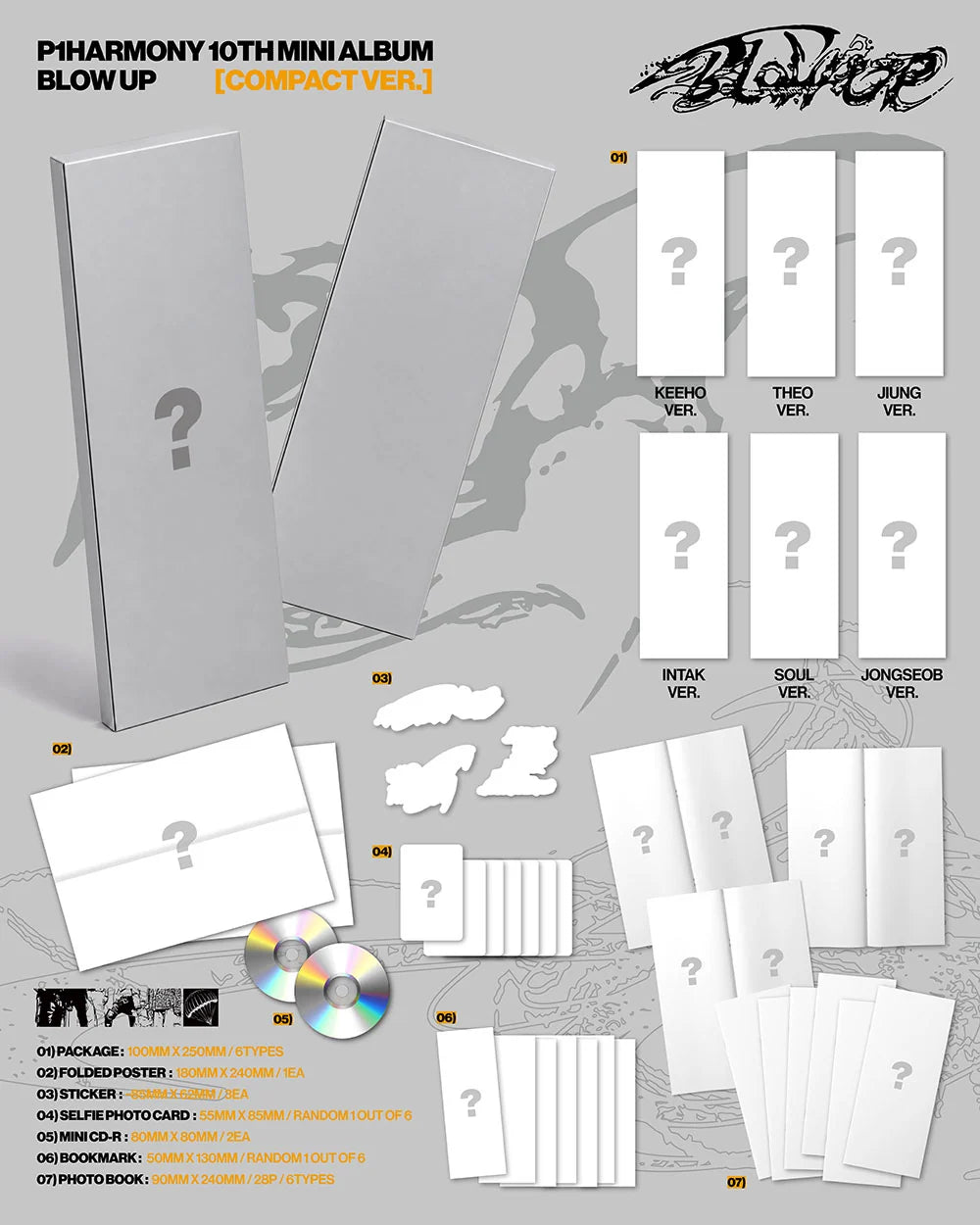<b>[PRE-ORDER]</b> P1HARMONY 'BLOW UP' 10TH MINI ALBUM COMPACT VER.