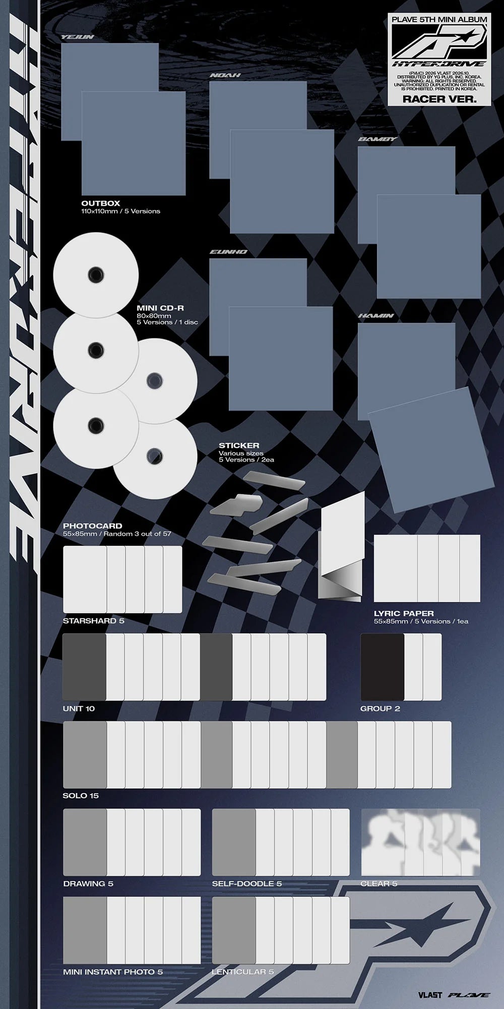 <b>[PRE-ORDER]</b> PLAVE 'HYPERDRIVE' 5TH MINI ALBUM RACER VER. [RANDOM]
