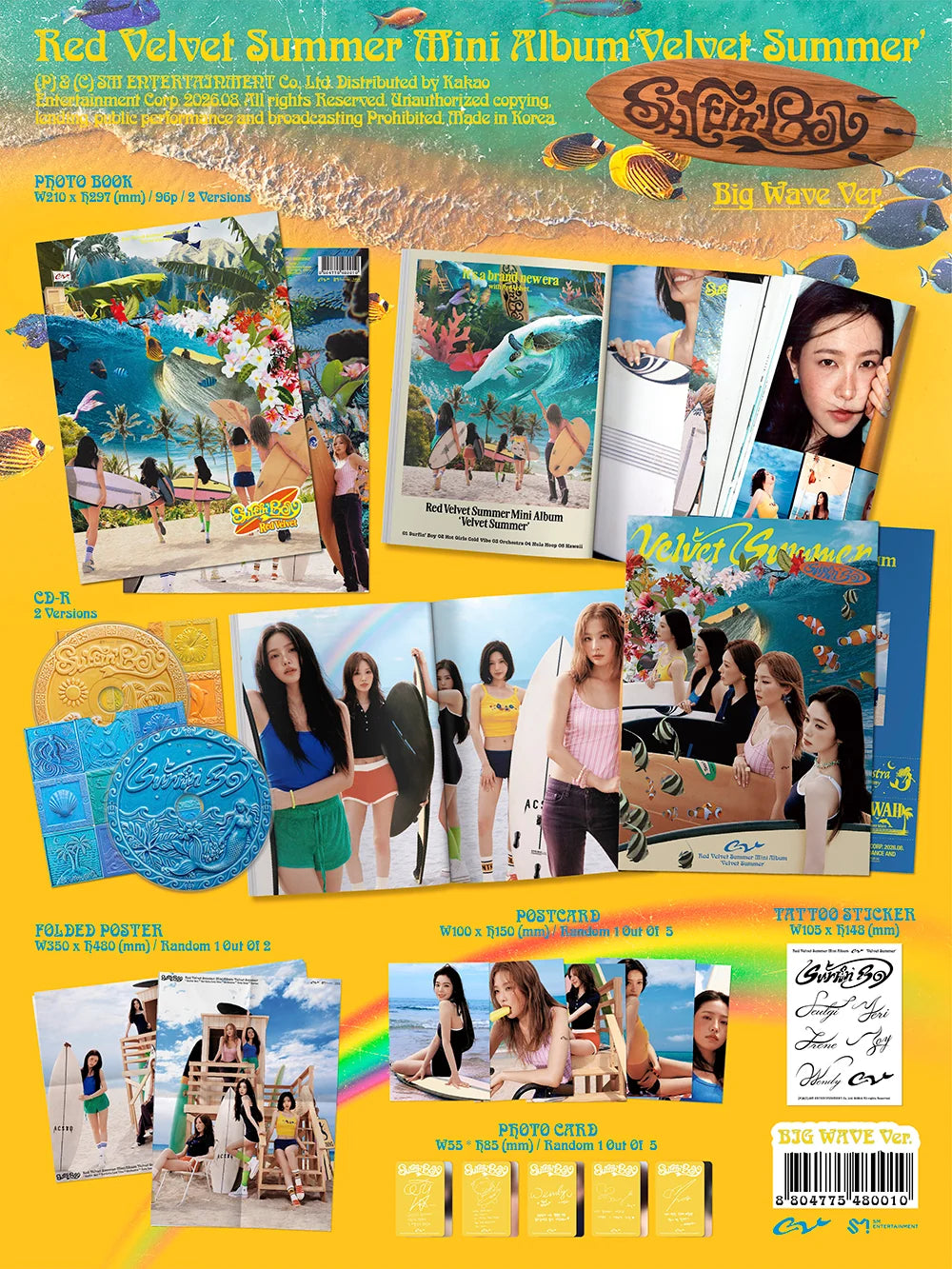 RED VELVET 'VELVET SUMMER' SUMMER MINI ALBUM BIG WAVE VER.
