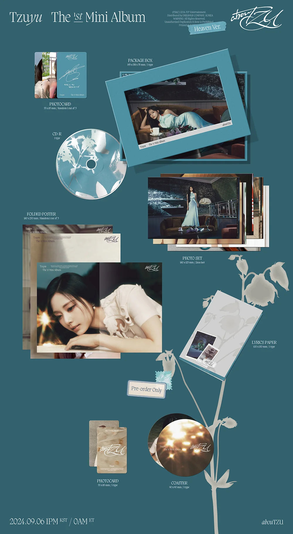 TWICE TZUYU 'ABOUTZU' 1ST MINI ALBUM HEAVEN VER.