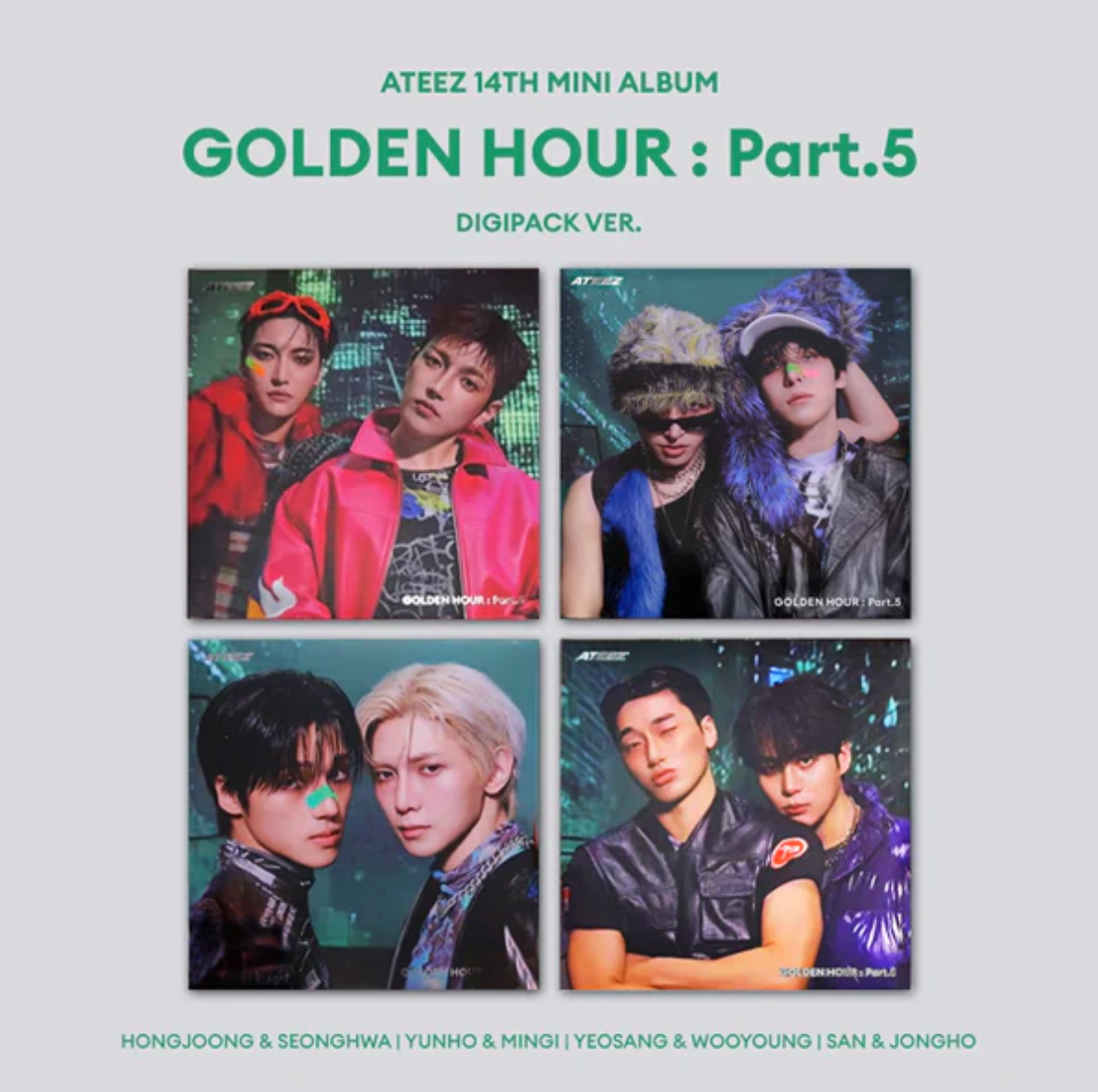 ATEEZ 'GOLDEN HOUR: PART.5' 14TH MINI ALBUM DIGIPACK UNIT VER.