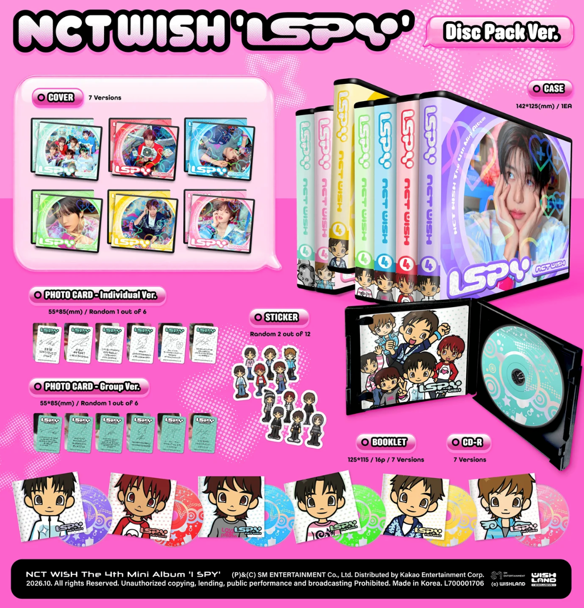 NCT WISH 'I SPY' 4TH MINI ALBUM DISC PACK VER.