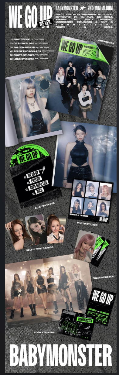 BABYMONSTER 'WE GO UP' 2ND MINI ALBUM