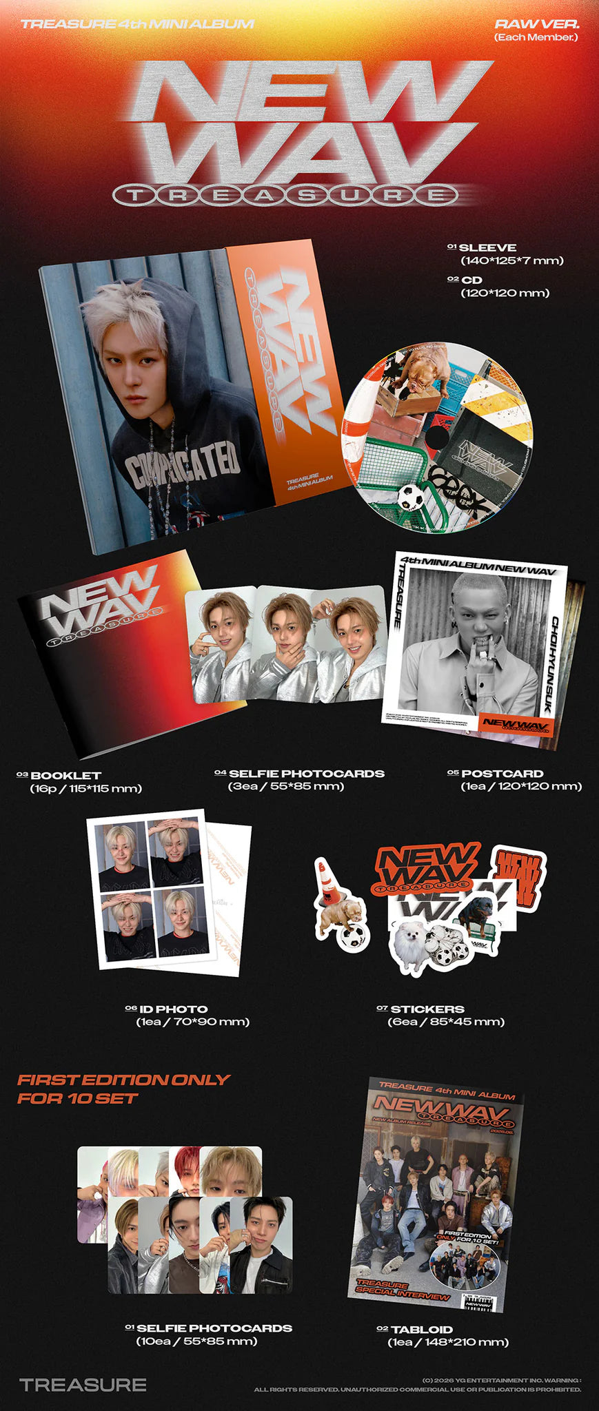 TREASURE 'NEW WAV' 4TH MINI ALBUM RAW VER.