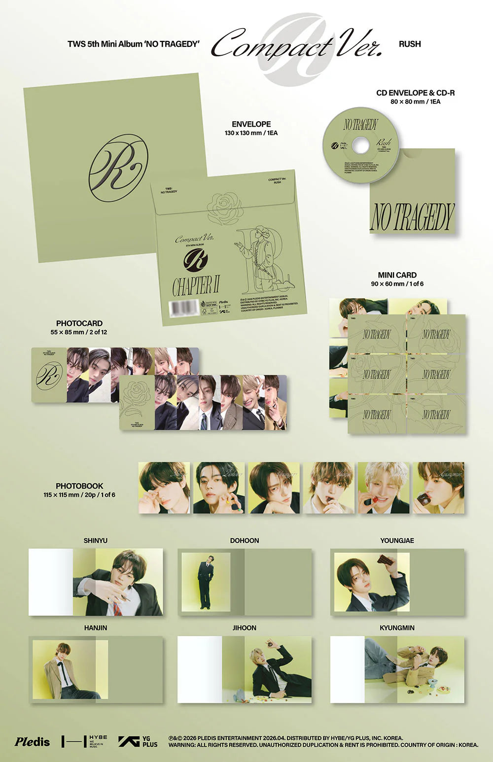 TWS 'NO TRAGEDY' 5TH MINI ALBUM RUSH VER.