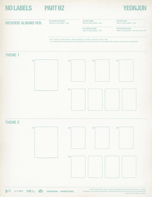 <b>[PRE-ORDER]</b> TXT YEONJUN 'NO LABELS: PART 02' WEVERSE VER.