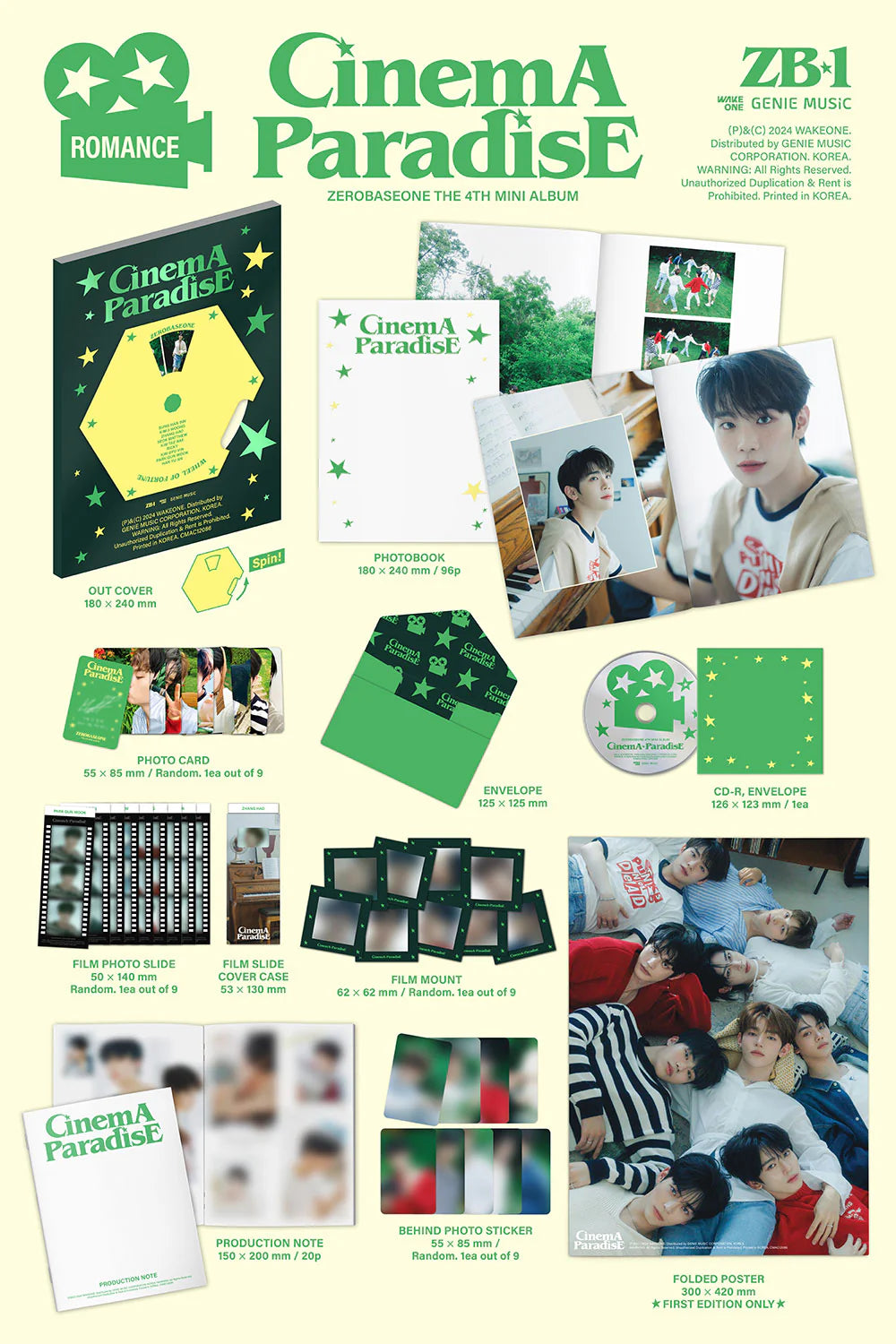 ZEROBASEONE 'CINEMA PARADISE' 4TH MINI ALBUM REGULAR VER.