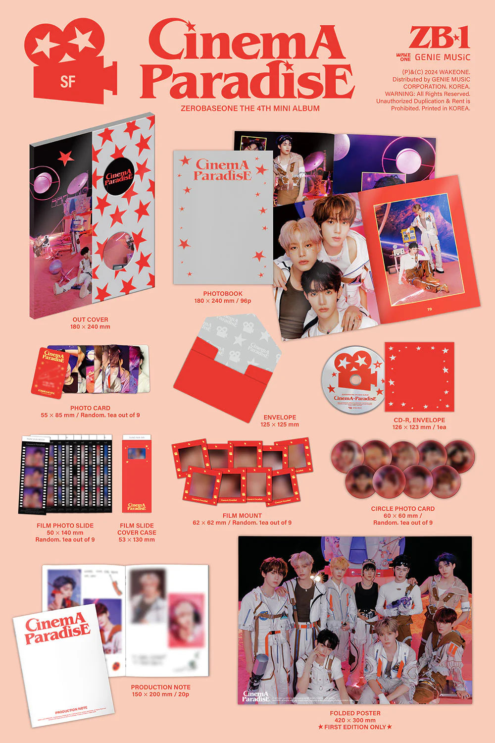 ZEROBASEONE 'CINEMA PARADISE' 4TH MINI ALBUM REGULAR VER.