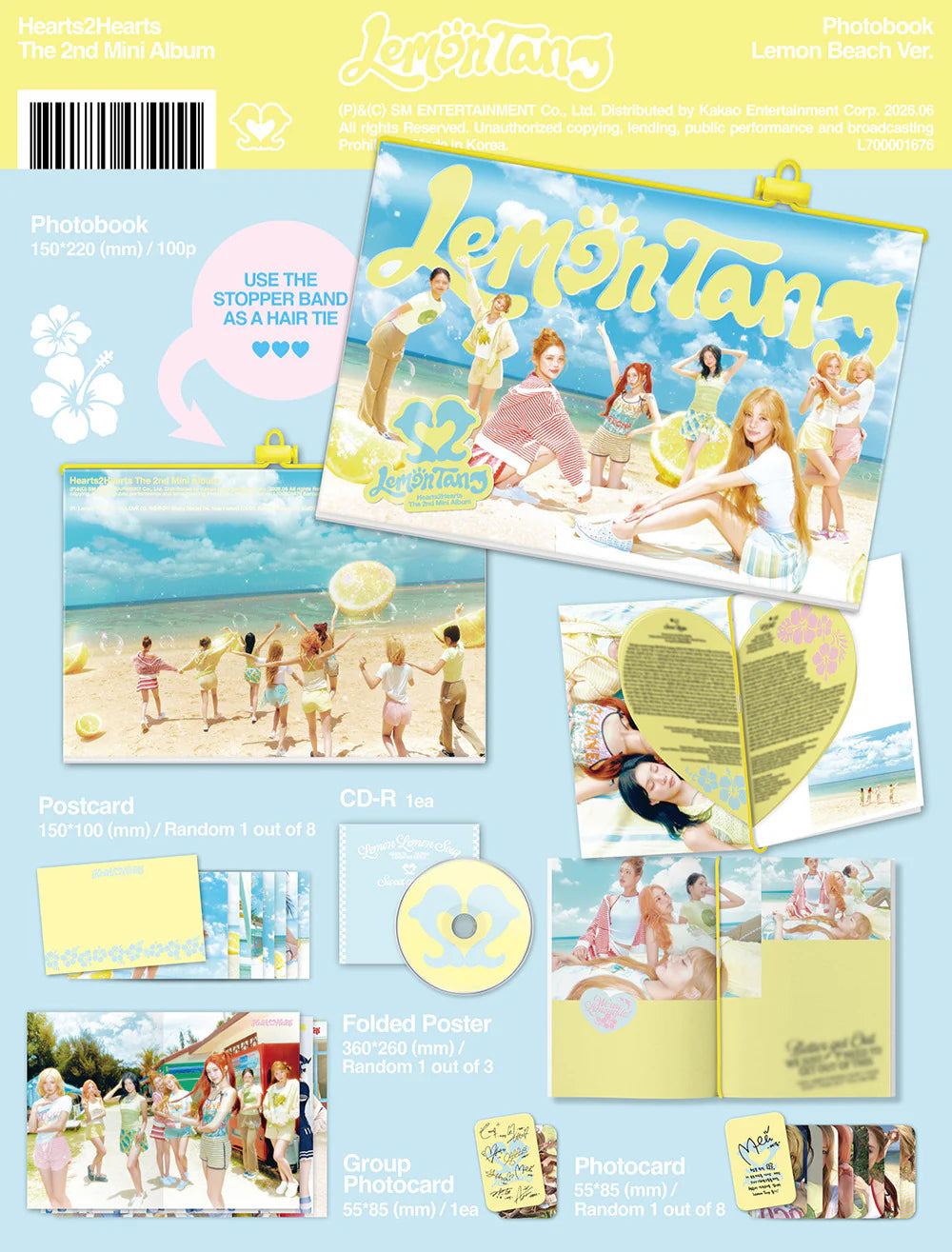 HEARTS2HEARTS 'LEMON TANG' 2ND MINI ALBUM PHOTOBOOK VER.