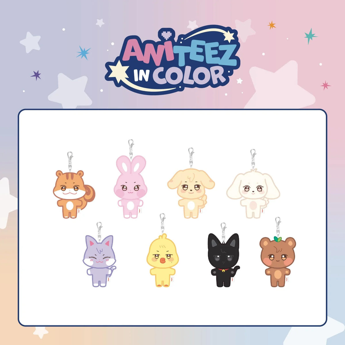 ATEEZ 'ANITEEZ IN COLOR' ANITEEZ PLUSH KEYRING