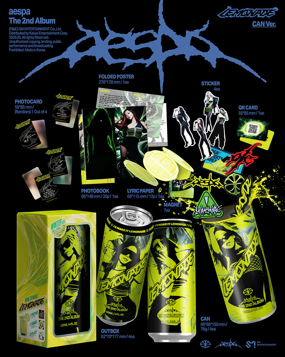 AESPA 'LEMONADE' 2ND FULL ALBUM CAN VER.