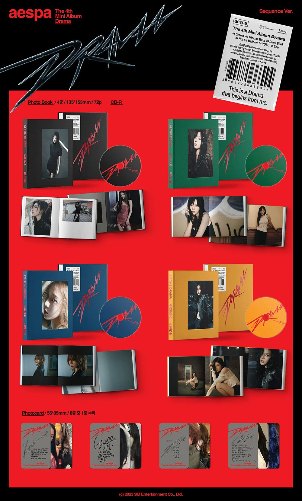 AESPA 'DRAMA' 4TH MINI ALBUM SEQUENCE VER.