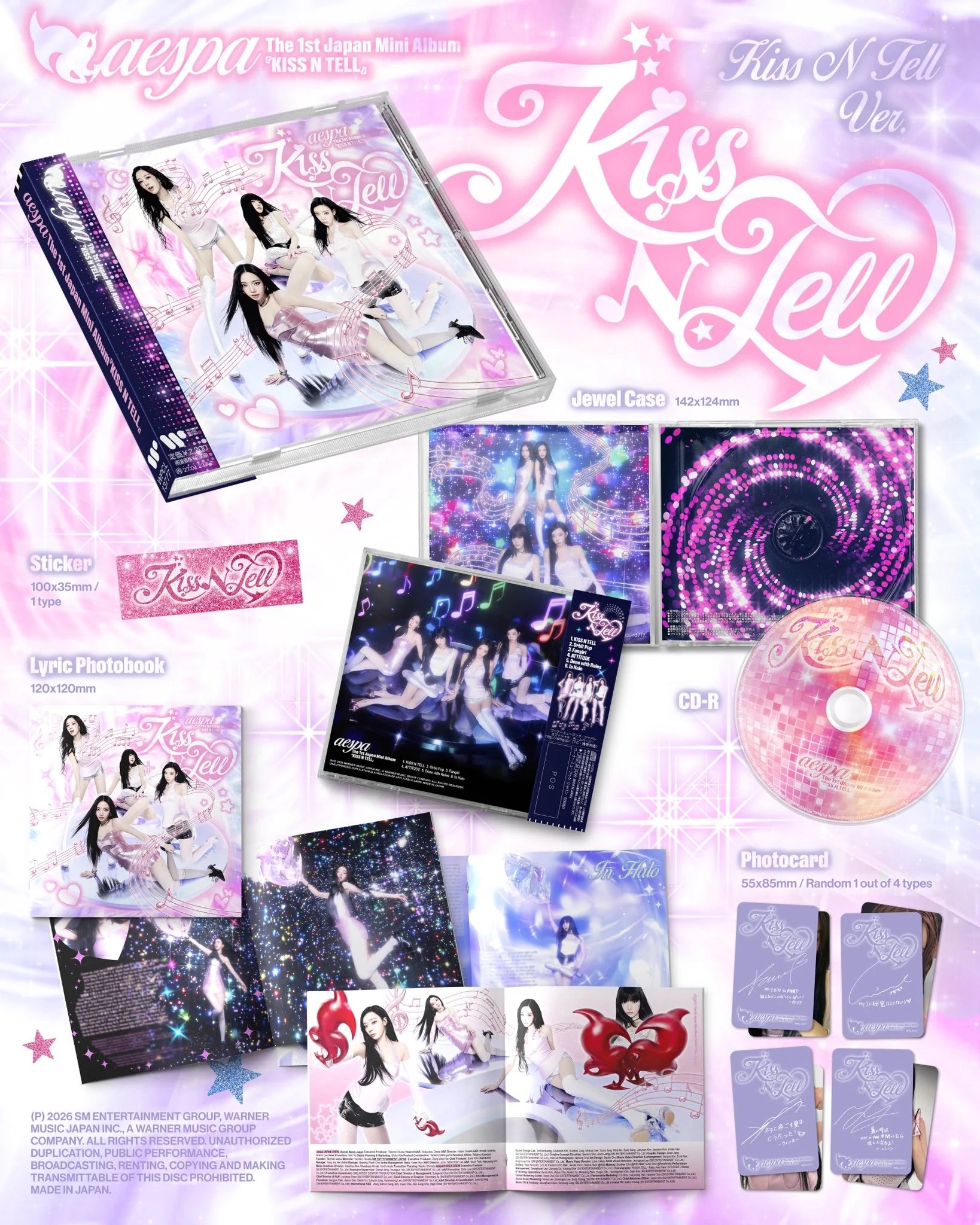 <b>[PRE-ORDER]</b> AESPA 'KISS N TELL' 1ST JAPAN MINI ALBUM KISS N TELL VER.