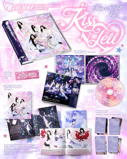 AESPA 'KISS N TELL' 1ST JAPAN MINI ALBUM KISS N TELL VER.