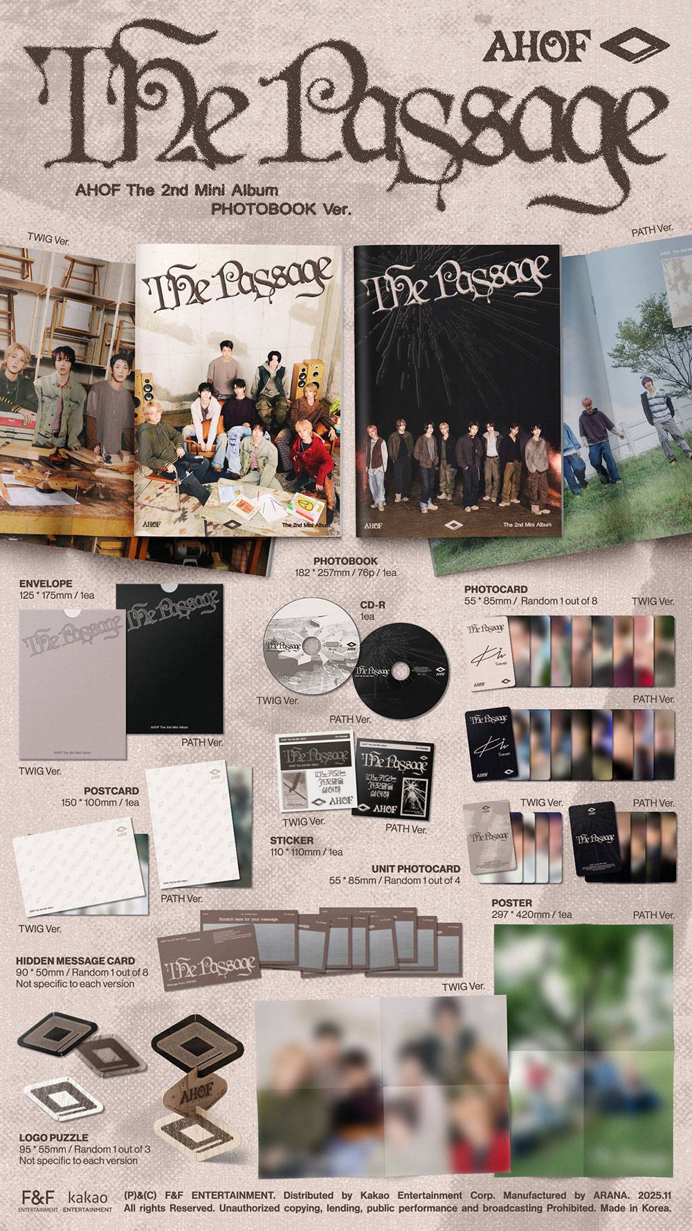 AHOF 'THE PASSAGE' 2ND MINI ALBUM PHOTOBOOK VER.