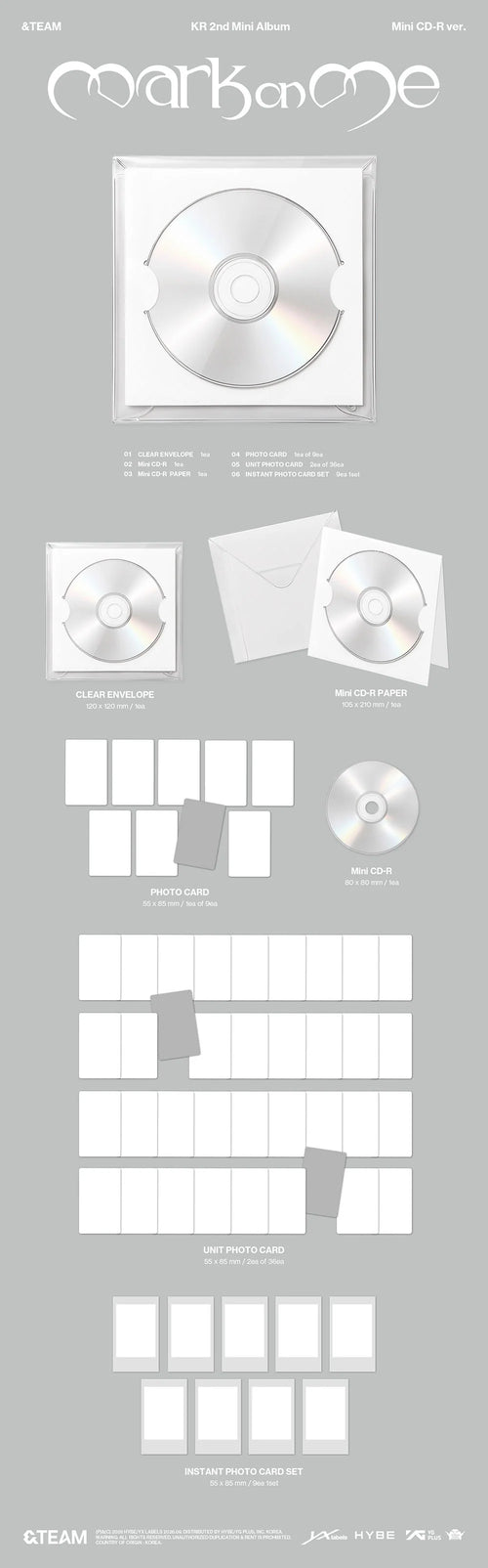 <b>[PRE-ORDER]</b> &TEAM 'MARK ON ME' 2ND MINI ALBUM MINI CD-R VER.