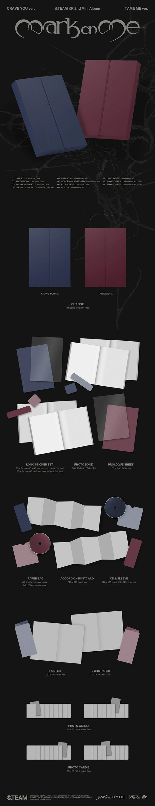 <b>[PRE-ORDER]</b> &TEAM 'MARK ON ME' 2ND MINI ALBUM