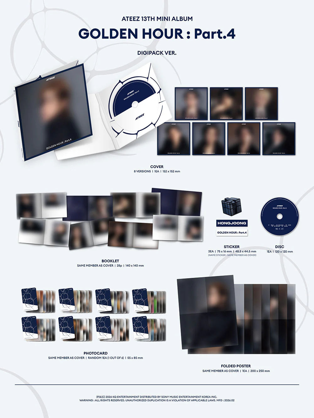 ATEEZ 'GOLDEN HOUR: PART.4' 13TH MINI ALBUM DIGIPACK VER.