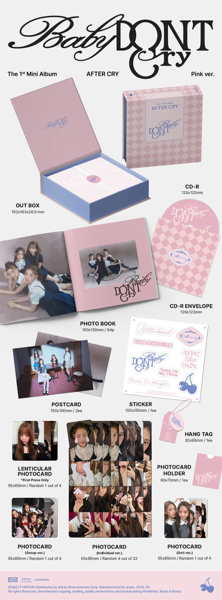 BABY DONT CRY 'AFTER CRY' 1ST MINI ALBUM