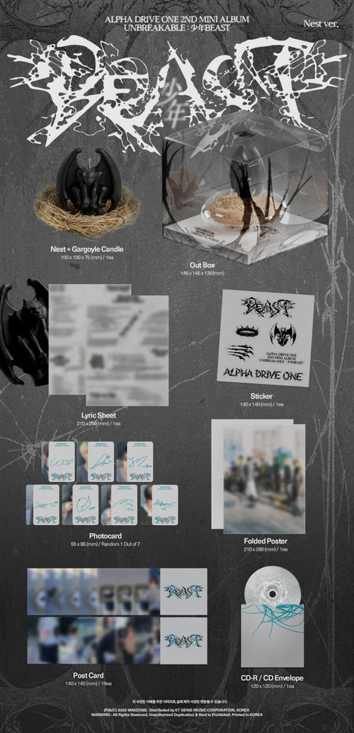 <b>[PRE-ORDER]</b> ALPHA DRIVE ONE 'UNBREAKABLE : 少年BEAST' 2ND MINI ALBUM NEST VER.