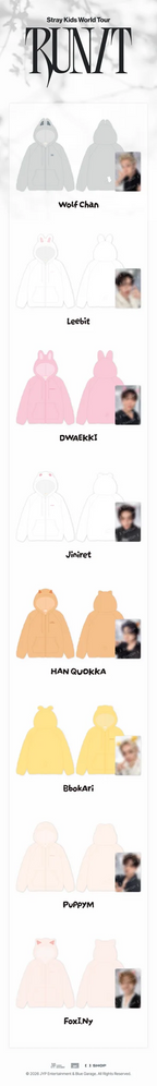 <b>[PRE-ORDER]</b> STRAY KIDS 'RUN IT SEOUL' 2026 WORLD TOUR MD SKZOO FLEECE HOOD ZIP-UP