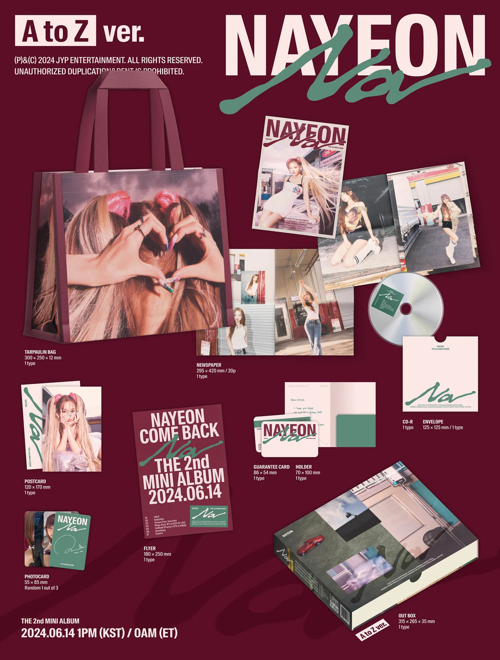 TWICE NAYEON 'NA' 2ND MINI ALBUM LIMITED A TO Z VER.