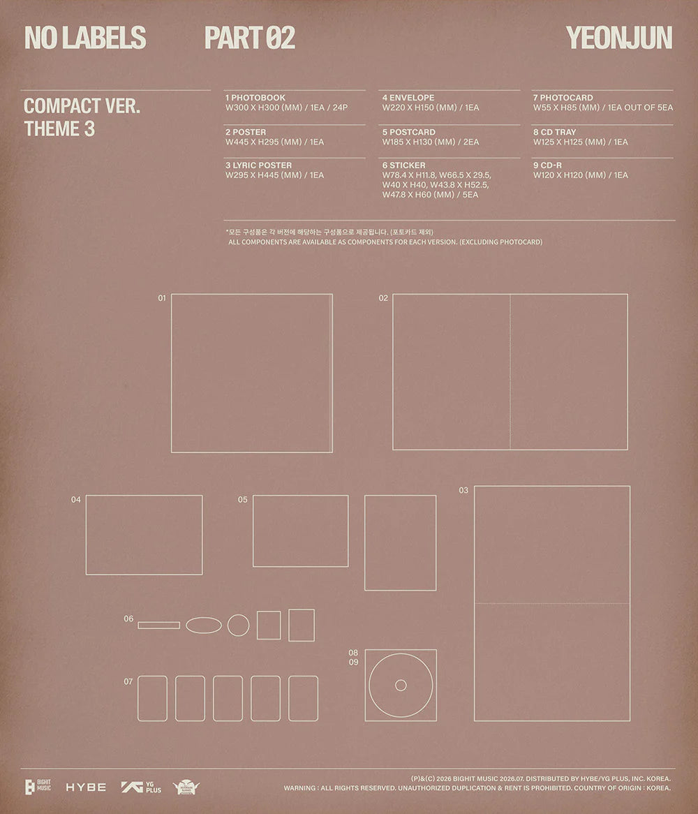 <b>[PRE-ORDER]</b> TXT YEONJUN 'NO LABELS: PART 02' COMPACT VER.