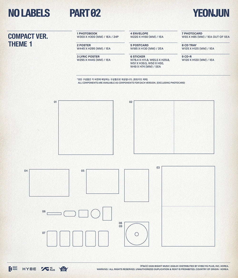 <b>[PRE-ORDER]</b> TXT YEONJUN 'NO LABELS: PART 02' COMPACT VER.