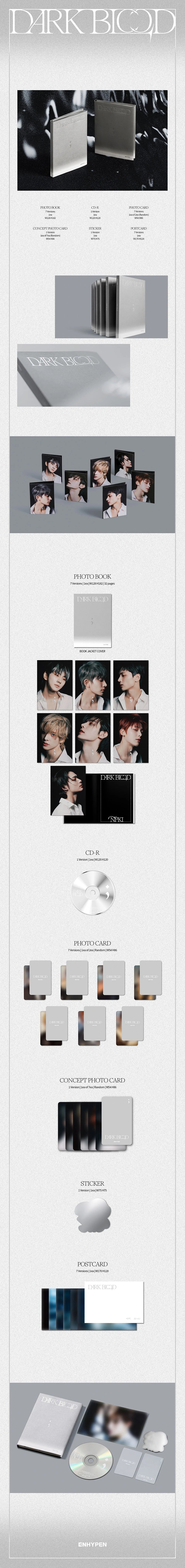 ENHYPEN 'DARK BLOOD' 4TH MINI ALBUM ENGENE VER. [RANDOM]
