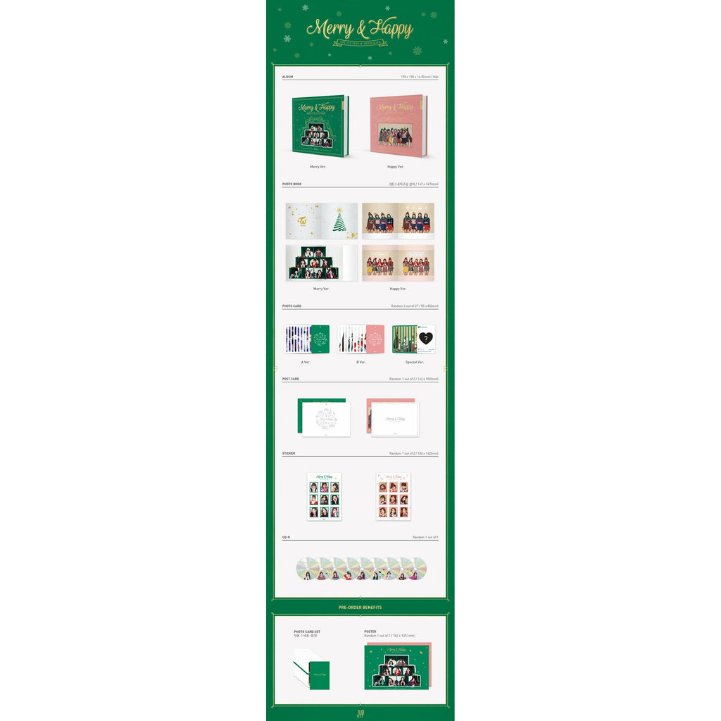 TWICE 'MERRY & HAPPY' 1ST STUDIO ALBUM [RANDOM]