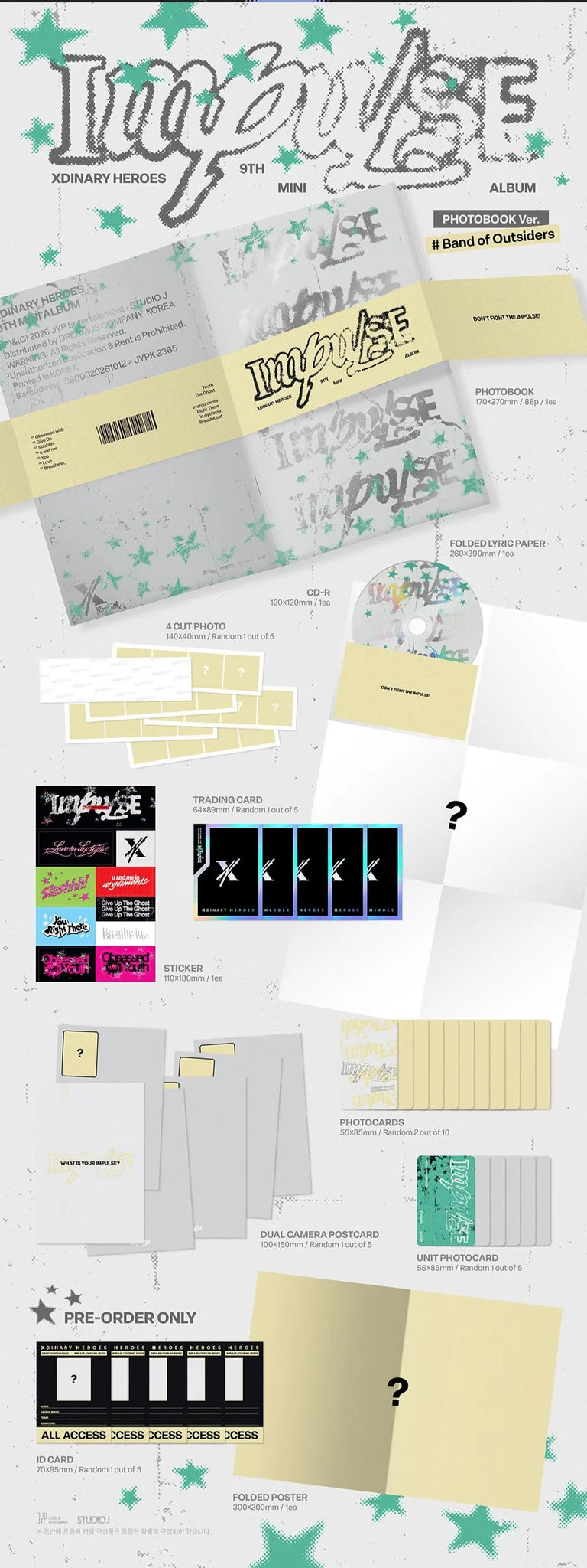 <b>[PRE-ORDER]</b> XDINARY HEROES 'IMPULSE' 9TH MINI ALBUM