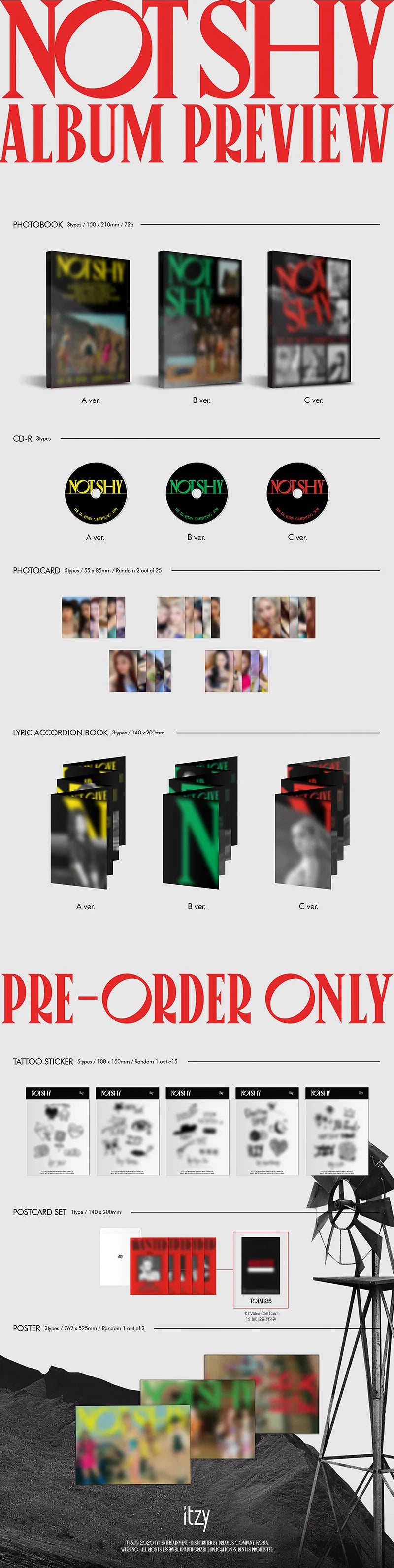 ITZY 'NOT SHY' 3RD MINI ALBUM [RANDOM]