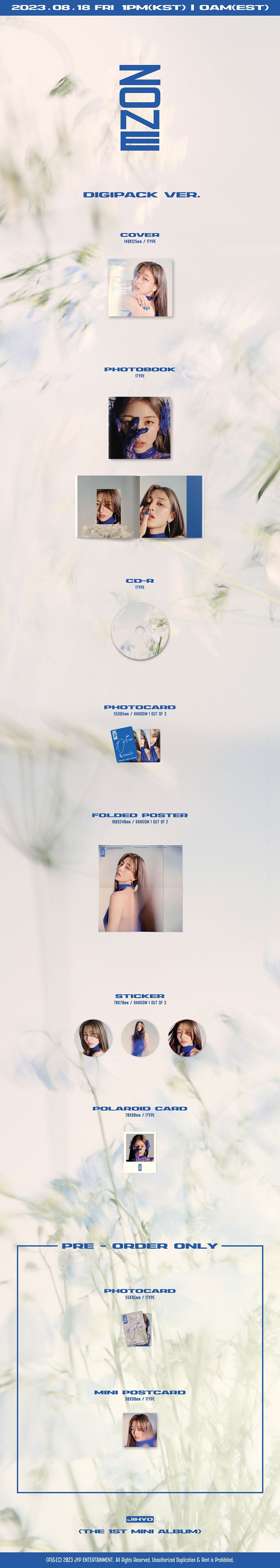 TWICE JIHYO 'ZONE' 1ST MINI ALBUM DIGIPACK VER.