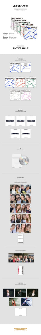 LE SSERAFIM 'ANTIFRAGILE' 2ND MINI ALBUM COMPACT VER. [RANDOM]