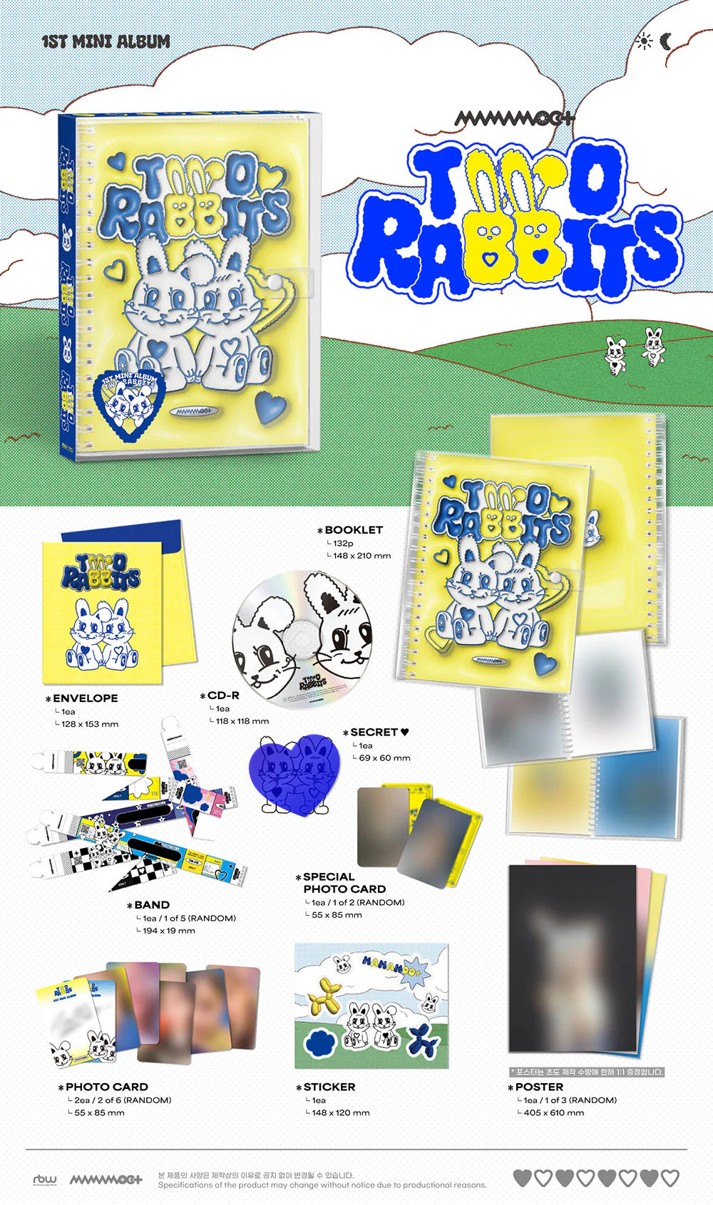 MAMAMOO 'TWO RABBITS' 1ST MINI ALBUM