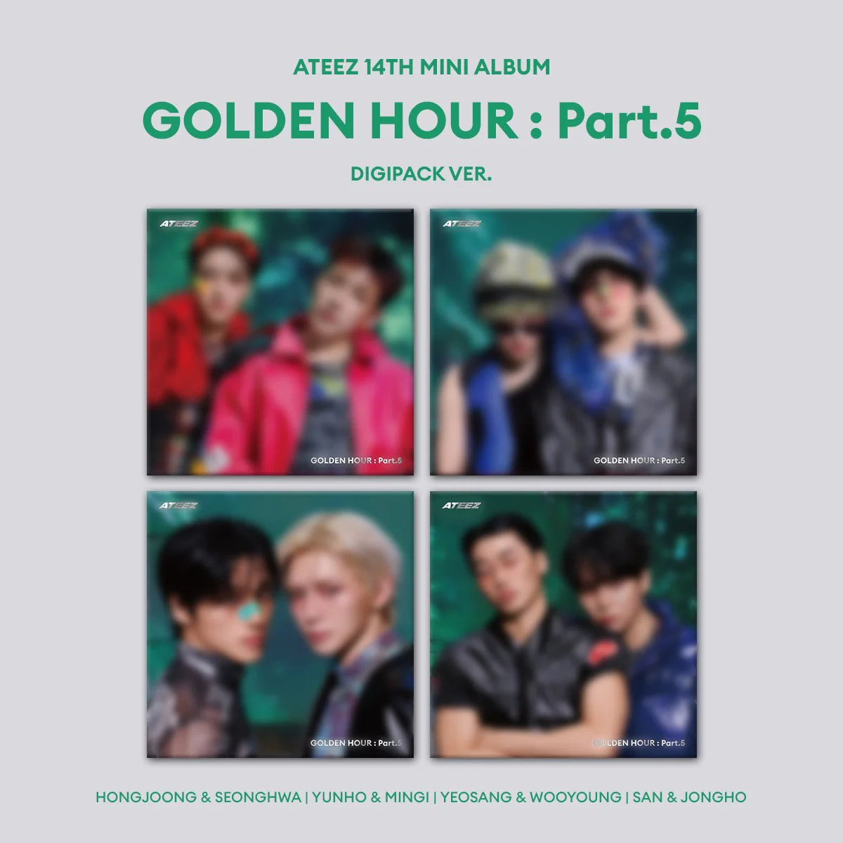 ATEEZ 'GOLDEN HOUR: PART.5' 14TH MINI ALBUM DIGIPACK UNIT VER.