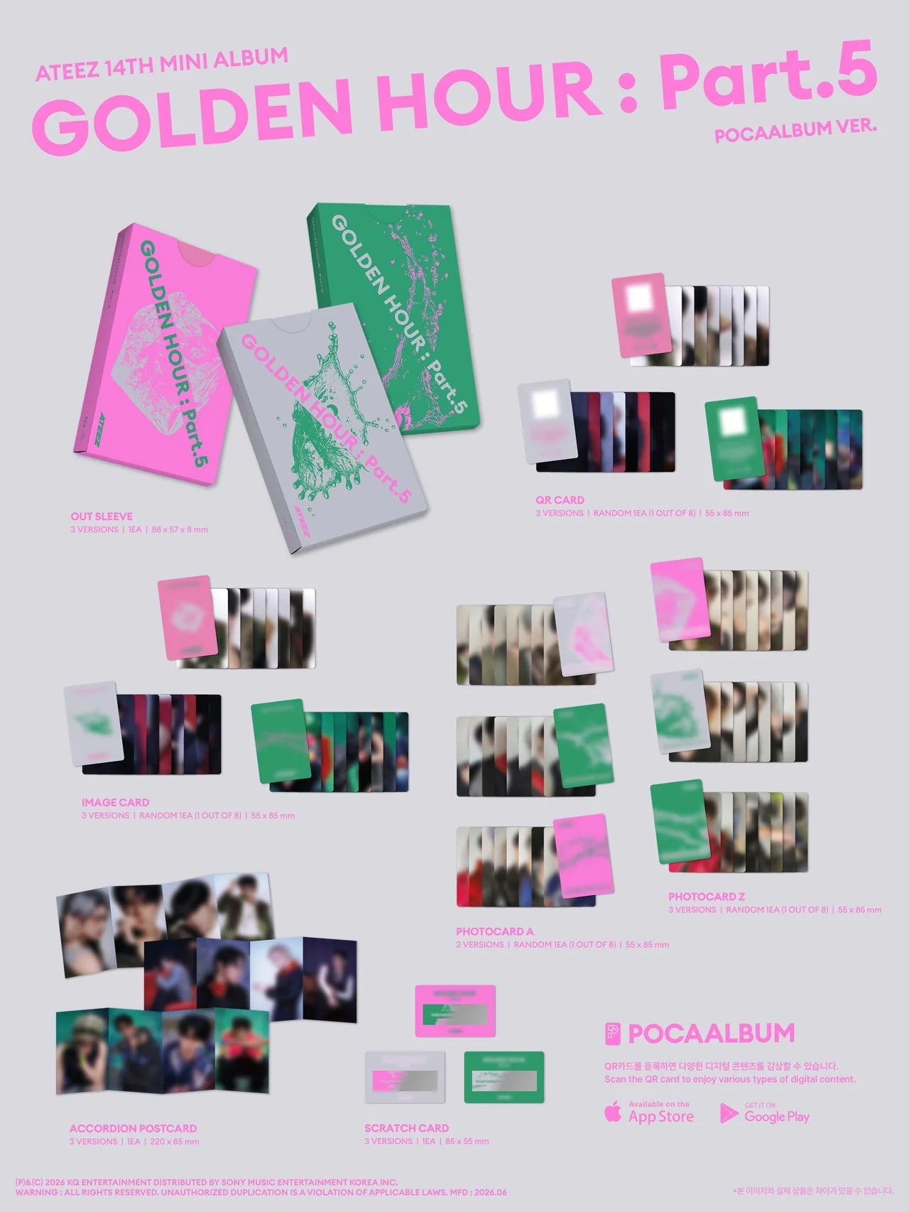 ATEEZ 'GOLDEN HOUR: PART.5' 14TH MINI ALBUM POCAALBUM Ver.