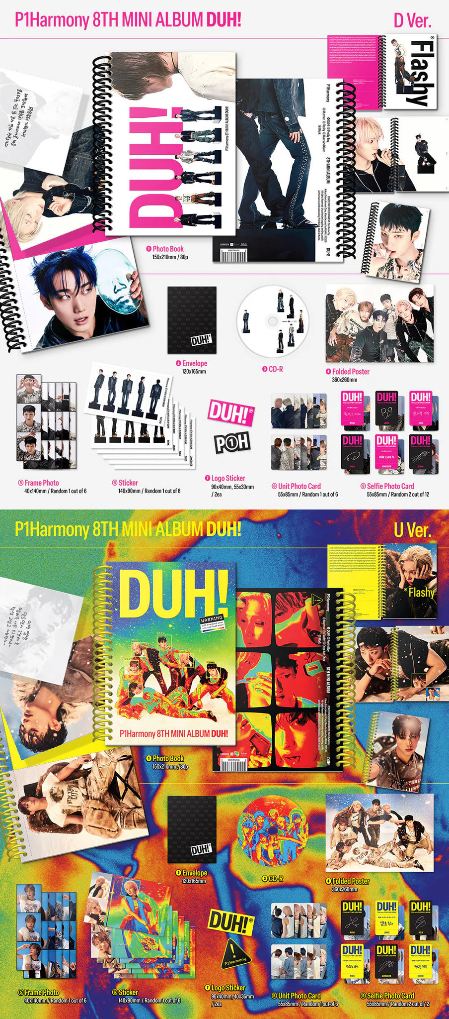 P1HARMONY 'DUH!' 8TH MINI ALBUM PHOTOBOOK VER.